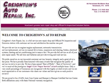 Tablet Screenshot of creightonauto.com